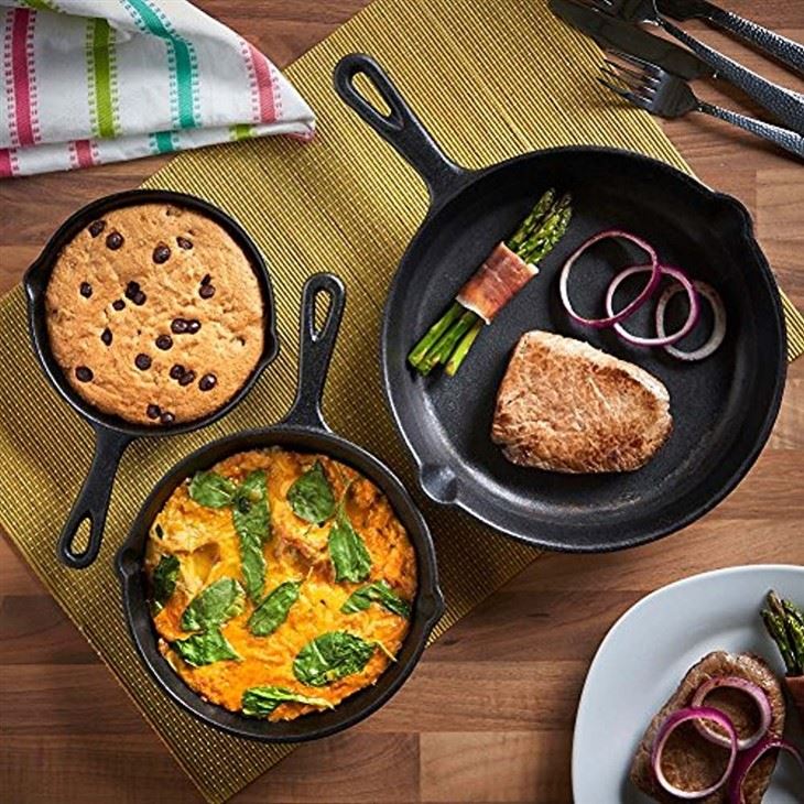 Enamel Kitchen Cast Iron Skillet