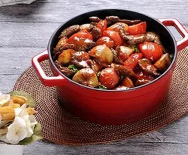 Sou entènèt jwèt Cast Iron Cooking Pot