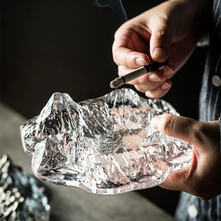 Glass Crystal Cigar Ashtray
